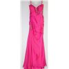 Image 1 : 57-PINK BEADED BODICE W/ CORSET BACK GOWN SIZE 12