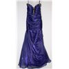 Image 1 : 58-PURPLE/BLUE STRAPLESS GOWN W/BEADED BODICE