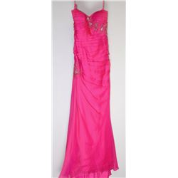 60-PINK LAYERED GOWN WITH OR WITHOUT STRAPS CORSET