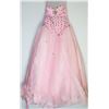 Image 1 : 69-LIGHT PINK FULL LACE SKIRT GOWN W/FLOATING