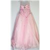 Image 2 : 69-LIGHT PINK FULL LACE SKIRT GOWN W/FLOATING