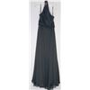 Image 1 : 70-BLACK HALTER TOP ZIPPERED BACK GOWN SIZE 16