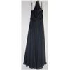 Image 2 : 70-BLACK HALTER TOP ZIPPERED BACK GOWN SIZE 16