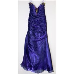 75-ELECTRIC BLUE LAYERED DRESS MULTICOLOURED