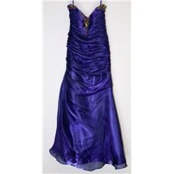 76-ELECTRIC BLUE LAYERED DRESS MULTICOLOURED