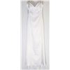 Image 1 : 83-ELEGANT WHITE GOWN W/ BEADED STRAPS, BACKLESS