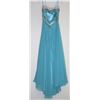 Image 2 : 87-BLUE BACKLESS LONG GOWN SIZE 7/8