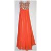Image 1 : 91-ORANGE BEADED TOP LONG GOWN SIZE 6