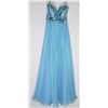 Image 1 : 92-GREEN/BLUE BACKLESS GOWN SIZE 9/10
