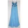 Image 2 : 92-GREEN/BLUE BACKLESS GOWN SIZE 9/10