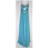 Image 2 : 93-BLUE SEQUIN TOP BACKLESS DRESS.MEDIUM SIZE