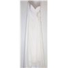Image 1 : 94-WHITE EMBROIDERED STRAPLESS GOWN. W/TRAIN