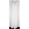 Image 2 : 94-WHITE EMBROIDERED STRAPLESS GOWN. W/TRAIN