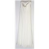 Image 2 : 95-WHITE GOWN, ZIPPERED BACK. MINOR WATER DAMAGE