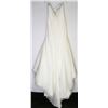 Image 2 : 96-WHITE STRAPLESS GOWN W/TRAIN, ZIPPERED BACK