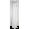 Image 2 : 114-WHITE STRAPLESS SATIN ZIPPERED BACK W/TRAIN