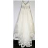 Image 2 : 116-FULL LACE SEQUINED CENTER STRAPLESS WHITE GOWN