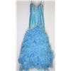 Image 1 : 119-BLUE GEMMED TOP RUFFLED SKIRT, CORSET BACK