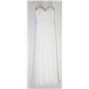Image 1 : 123-WHITE LACE STRAP GOWN. SMALL SIZE UNKNOWN