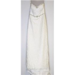 124-FULL LACE BEADED BUSTIER CORSET TOP GOWN