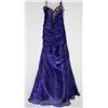 Image 1 : 125-PURPLE/BLUE GOWN W/MULTICOLOURED BEADS