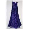 Image 2 : 125-PURPLE/BLUE GOWN W/MULTICOLOURED BEADS