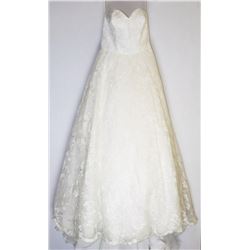 129-FULL LACE CORSET BACK, STRAPLESS W/TRAIN