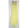 Image 2 : 134-LIGHT YELLOW BACKLESS SEQUINED TOP GOWN
