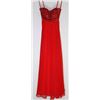 Image 1 : 138-RED BEADED BODICE GOWN SIZE 5/6