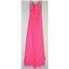 Image 2 : 141-HOT PINK BEADED BODICE,BACKLESS GOWN SIZE 9/10