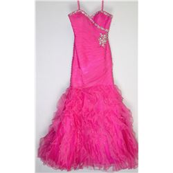 146-PINK MERMAID STYLE CORSET TOP SIZE 11/12