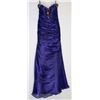 Image 1 : 147-PURPLE/BLUE W/MULTICOLOURED BEADED GOWN