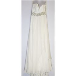 148-CHIFFON SEQUINED WAIST SIZE 10 GOWN