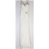 Image 1 : 149-BEADED STRAPS, ZIPPERED BACK WHITE GOWN