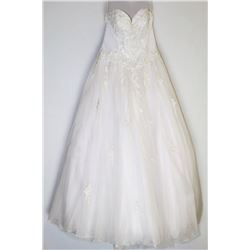 151-FULL LACE STRAPLESS CORSET BACK SATIN GOWN