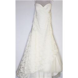 152-FULL LACE STRAPLESS SEQUINED GOWN W/CORSET TOP