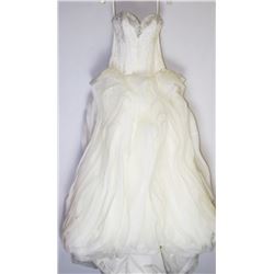 153-LACE COVERED BODICE, CORSET TOP, RUFFLED SKIRT