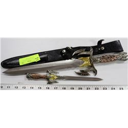 SET OF 2 DECORATIVE FIGHTING SWORDS 2 TONE COLOR