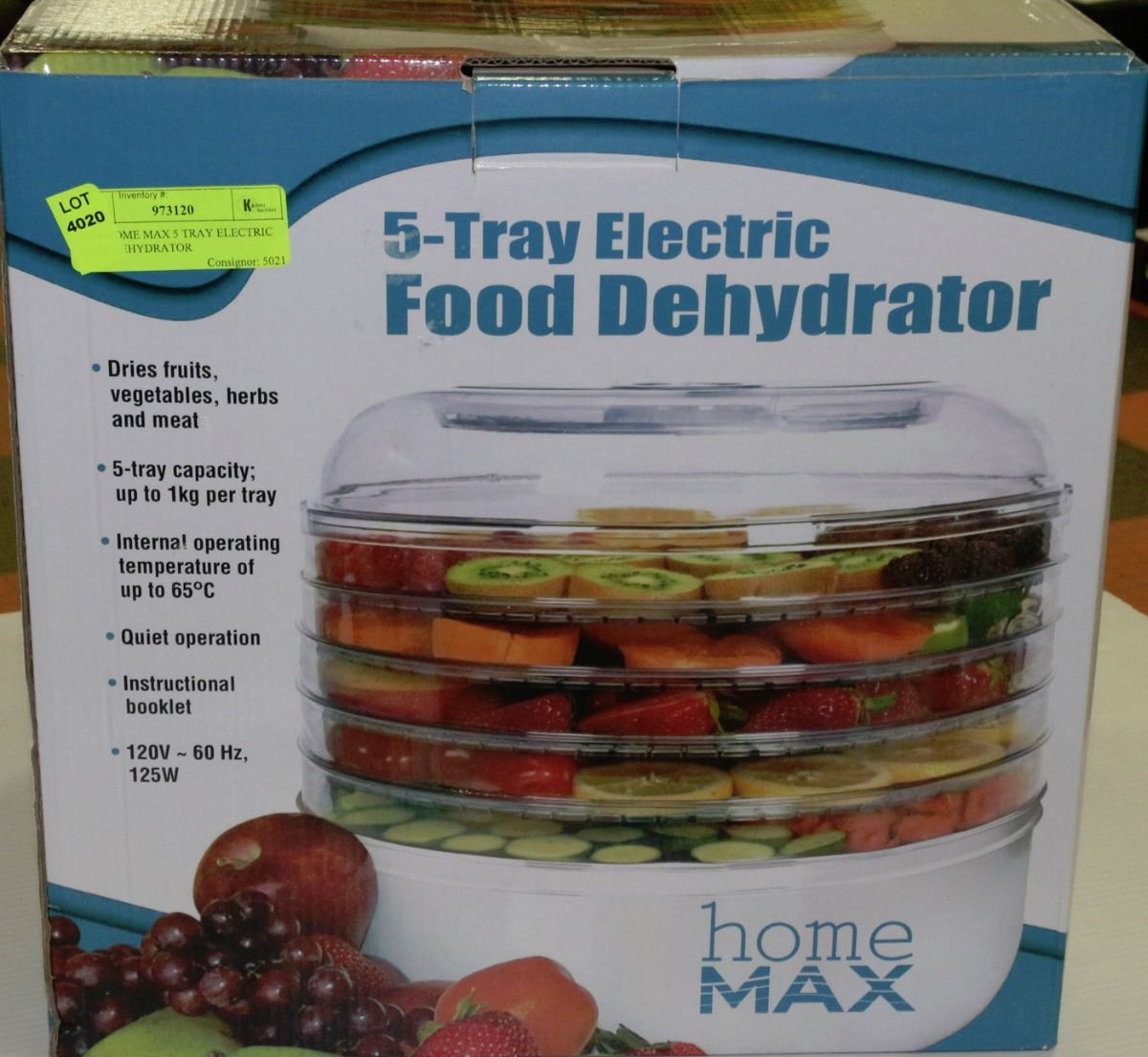 NEW HOME MAX 5 TRAY ELECTRIC FOOD DEHYDRATOR
