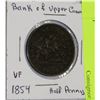 Image 1 : C-1854 BANK OF CANADA HALF PENNY VF