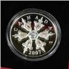 Image 1 : G.2007 $20 STERLING SILVER CRYSTAL SNOWFLAKE COIN
