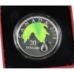 D.2008 $20 FINE STERLING CRYSTAL RAINDROP COIN