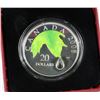 Image 1 : D.2008 $20 FINE STERLING CRYSTAL RAINDROP COIN