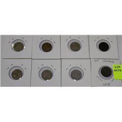 SET OF EIGHT 5 PFENNIG COINS -