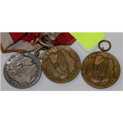 THREE POLISH COMMUNIST MILITARY MEDALS