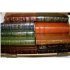 Image 1 : FLAT OF UNREAD VINTAGE LEATHER BOUND BOOKS