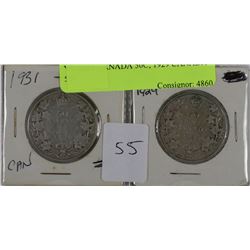 YY.1931 CANADA 50C, 1929 CANADA 50C