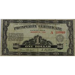 LLL.1936 PROSPERITY CERTIFICATE WITH 18 STAMPS