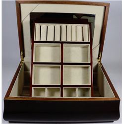 WOOD & FELT JEWELLERY BOX