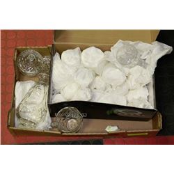 PINWHEEL CRYSTAL DECANTER, CREAM & SUGAR, MORE